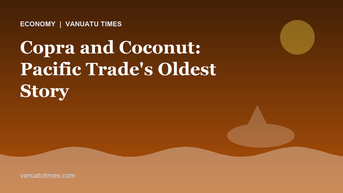 Copra and Coconut: Pacific Trade's Oldest Story - Vanuatu Times