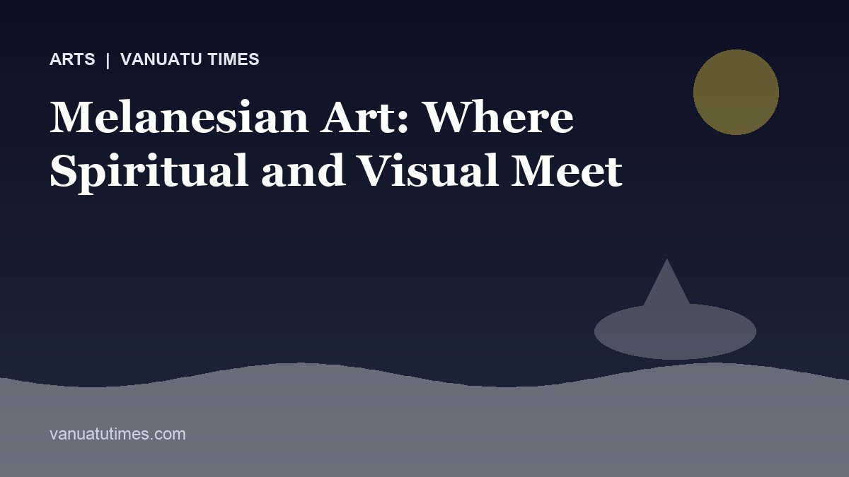 Melanesian Art: Where Spiritual and Visual Meet - Vanuatu Times
