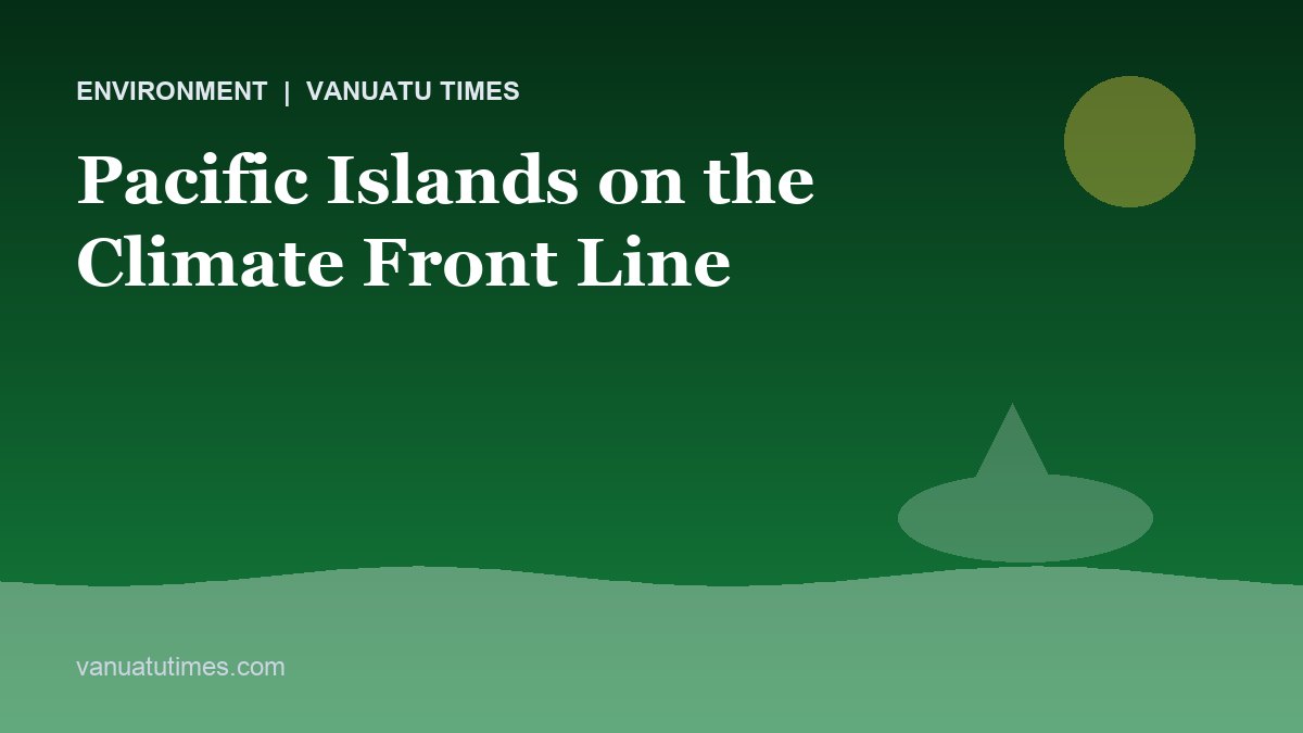 Pacific Islands on the Climate Front Line - Vanuatu Times
