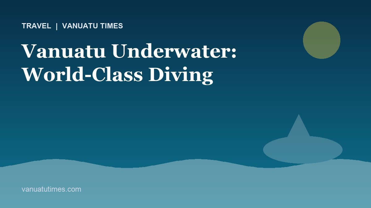 Vanuatu Underwater: World-Class Diving - Vanuatu Times