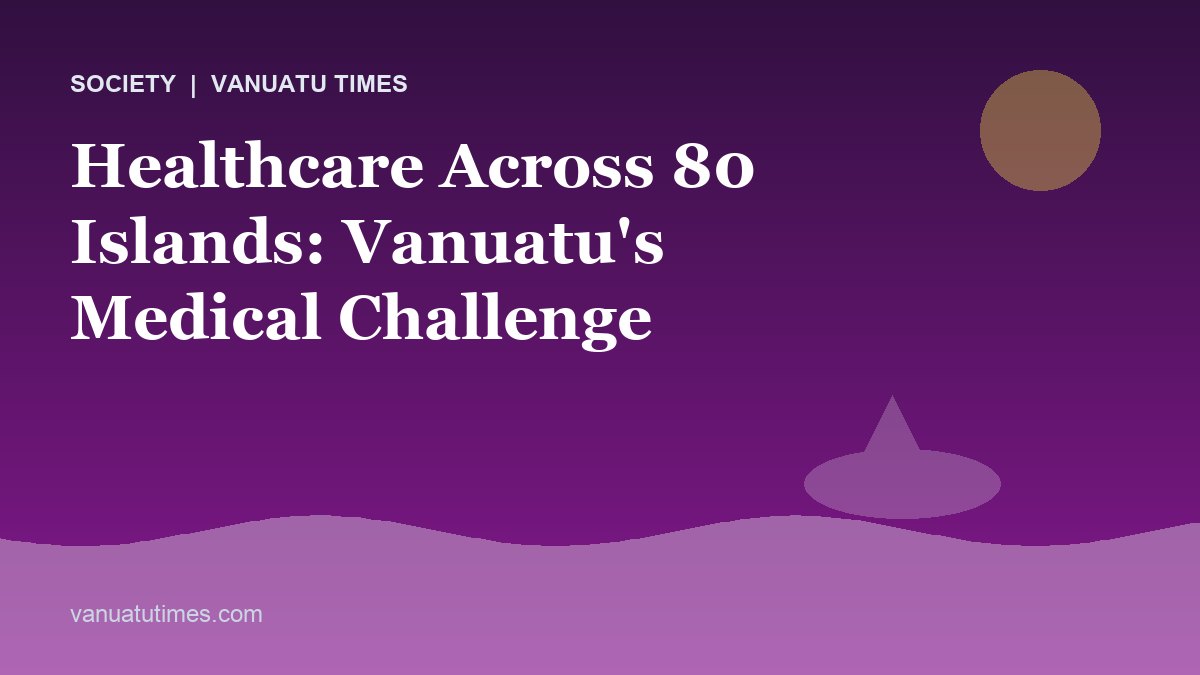 Healthcare Across 80 Islands: Vanuatu's Medical Challenge - Vanuatu Times